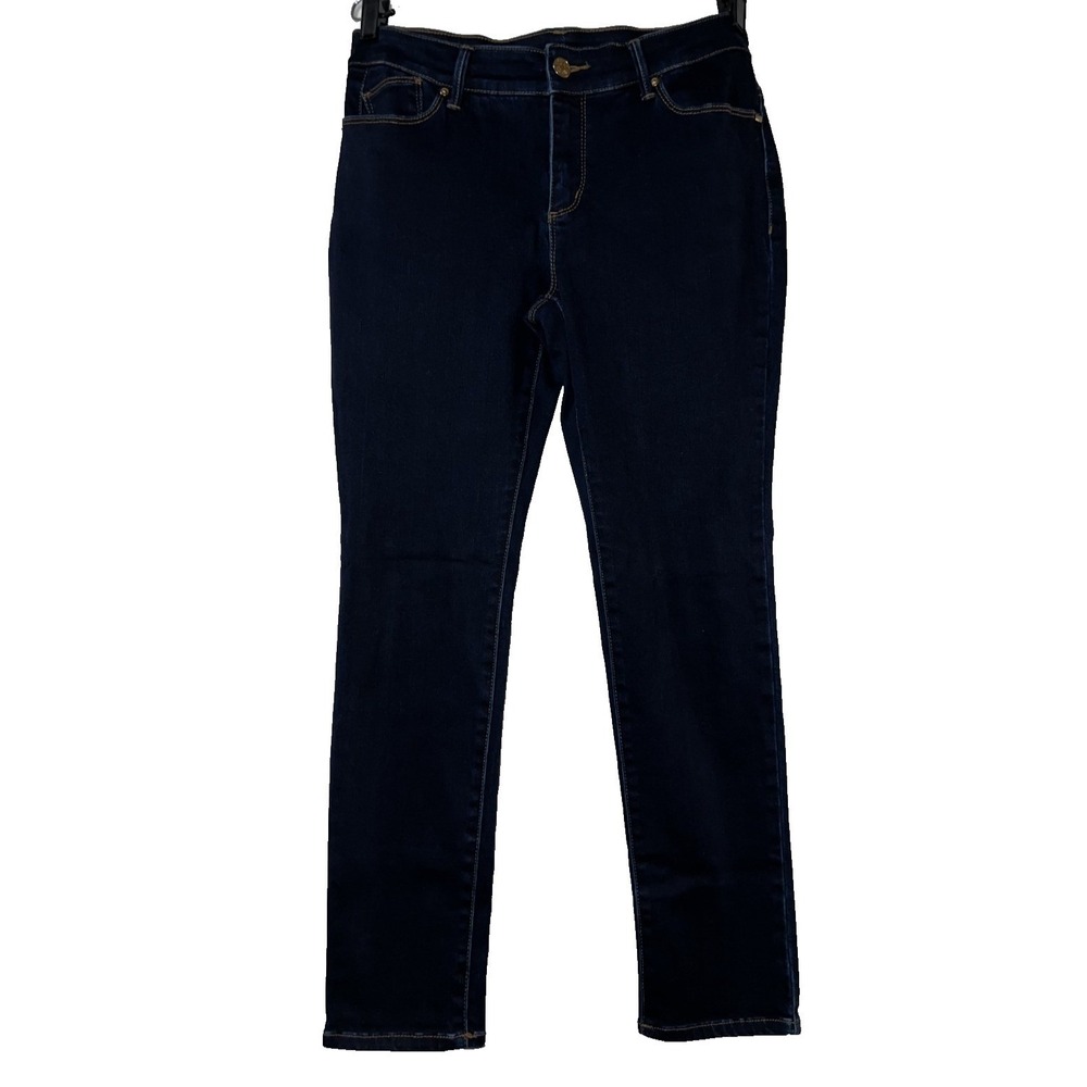 Chico's Jeans Women's Size 4P (0P) Blue Stretch Denim 5-pocket Jean Jeggings